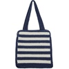 image:imageThe Sak Ellen Insulated Tote in Crochet Double Handle Straps Denim Stripe
