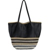 image:imageThe Sak Faye Tote Bag  Hand Crochet Womens Purse For Everyday amp Travel  Handbag With Zipper Pocket amp Shoulder StrapsBlack Seminyak