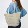 image:imageThe Sak Faye Tote Bag  Hand Crochet Womens Purse For Everyday amp Travel  Handbag With Zipper Pocket amp Shoulder StrapsNatural Medallion