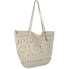 image:imageThe Sak Faye Tote Bag  Hand Crochet Womens Purse For Everyday amp Travel  Handbag With Zipper Pocket amp Shoulder StrapsNatural Medallion