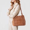 image:imageThe Sak Womens Melrose Leather SatchelTobacco Floral Embossed