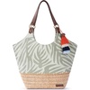 image:imageSakroots The Sak Roma Shopper Shoulder Bag Large Purse amp Tote Bag with Double Straps amp Zipper Pockets for Everyday amp TravelNatural Leaf