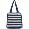image:imageThe Sak Ellen Insulated Tote in Crochet Double Handle Straps Denim Stripe