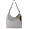 image:imageThe Sak Huntley Hobo Bag  Premium Leather Womens Purse for Everyday amp Travel  Handbag with Shoulder Bag StrapsLight Smoke