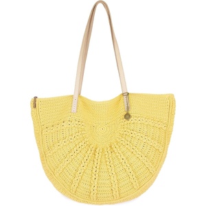 image:imageThe Sak Faye Tote Bag  Hand Crochet Womens Purse For Everyday amp Travel  Handbag With Zipper Pocket amp Shoulder StrapsChartreuse Sunbeam