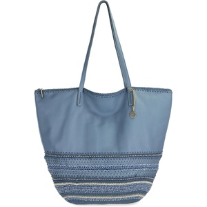 image:imageThe Sak Faye Tote Bag  Hand Crochet Womens Purse For Everyday amp Travel  Handbag With Zipper Pocket amp Shoulder StrapsMaritime Seminyak