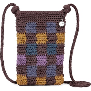 image:imageThe Sak Josie Mini Crossbody in Crochet with Adjustable StrapBrown Check