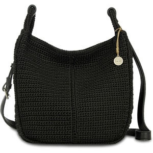 image:imageThe Sak Los Feliz Crossbody Purse  Hand Crochet Womens Handbag for Everyday amp Travel  Cross Body Bag With Zipper Pockets amp Adjustable Shoulder Bag Strap  Black