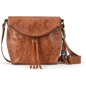 image:imageThe Sak Silverlake Crossbody Purse  Womens Casual Purse For Everyday amp Travel  Leather Bag with Adjustable Strap amp ZipperTobacco Floral Embossed
