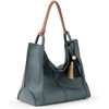 image:imageThe Sak Los Feliz Large Tote Bag in Leather Roomy Unlined Purse with Single Shoulder StrapDusty Blue