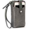 image:imageThe Sak Womens Silverlake NS Smartphone CrossbodySlate Leaf Embossed