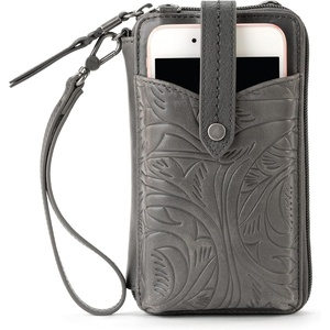image:imageThe Sak Womens Silverlake NS Smartphone CrossbodySlate Leaf Embossed