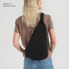 image:imageThe Sak Geo Sling Backpack in Crochet Single Sling Shoulder Strap BlackBamboo