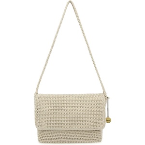 image:imageThe Sak Marlow Flap Shoulder Bag  HandCrocheted Womens Purse Made from Recycled Materials  Soft Durable Shoulder StrapEcru
