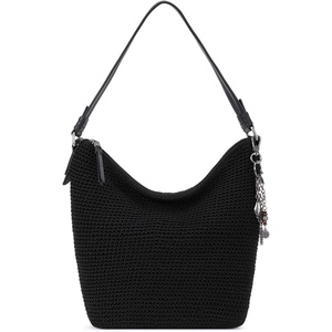 image:imageThe Sak Unisexadults The Sequoia Crochet HoboBlack