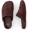 image:imageThe Sak Bolinas Clog  Womens Slip On Mule Shoes Cushioned ComfortMahogany Suede Patch