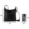 image:imageThe Sak De Young Leather Hobo Bag  Shoulder Purse with Zipper PocketBlack