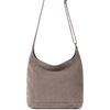 image:imageThe Sak De Young Leather Hobo Bag  Shoulder Purse with Zipper PocketMushroom Suede