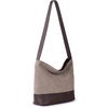 image:imageThe Sak De Young Leather Hobo Bag  Shoulder Purse with Zipper PocketMushroom Suede Block