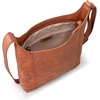image:imageThe Sak De Young Leather Hobo Bag  Shoulder Purse with Zipper PocketTobacco Floral Emboss