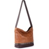 image:imageThe Sak De Young Leather Hobo Bag  Shoulder Purse with Zipper PocketTobacco Snake Block