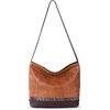 image:imageThe Sak De Young Leather Hobo Bag  Shoulder Purse with Zipper PocketTobacco Snake Block