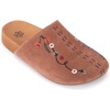 image:imageThe Sak Bolinas Clog  Womens Slip On Mule Shoes Cushioned ComfortTobacco Suede Whimsy Floral Embroidery