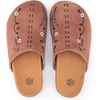 image:imageThe Sak Bolinas Clog  Womens Slip On Mule Shoes Cushioned ComfortTobacco Suede Whimsy Floral Embroidery