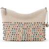 image:imageThe Sak Lumi Convertible Crossbody  Hand Crochet 3in1 Purse amp ClutchEcru Multi Bead
