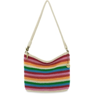 image:imageThe Sak Lumi Convertible Crossbody  Hand Crochet 3in1 Purse amp ClutchRainbow Stripe