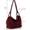 image:imageThe Sak Los Feliz Hobo Purse  Premium Large Leather Womens Handbag for Everyday amp Travel  Durable Purse With Zipper PocketBlack Cherry Suede