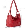 image:imageThe Sak Los Feliz Hobo Purse  Premium Large Leather Womens Handbag for Everyday amp Travel  Durable Purse With Zipper PocketScarlet