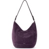 image:imageThe Sak Sequoia Leather Hobo Bag  Large Slouchy Shoulder Purse Zip PocketAubergine Suede