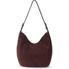 image:imageThe Sak Sequoia Leather Hobo Bag  Large Slouchy Shoulder Purse Zip PocketMahogany Suede