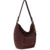 image:imageThe Sak Sequoia Leather Hobo Bag  Large Slouchy Shoulder Purse Zip PocketMahogany Suede