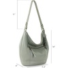 image:imageThe Sak Sequoia Leather Hobo Bag  Large Slouchy Shoulder Purse Zip PocketMeadow