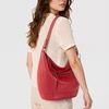 image:imageThe Sak Sequoia Leather Hobo Bag  Large Slouchy Shoulder Purse Zip PocketScarlet