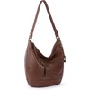 image:imageThe Sak Sequoia Leather Hobo Bag  Large Slouchy Shoulder Purse Zip PocketWhiskey