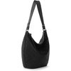 image:imageThe Sak Sequoia Leather Hobo Bag  Large Slouchy Shoulder Purse Zip PocketWoven Black