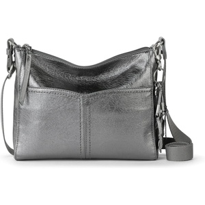 image:imageThe Sak Alameda Leather Crossbody Purse  Leather Womens Handbag for Everyday amp Travel  Cross Body Bag With ZipperGunmetal