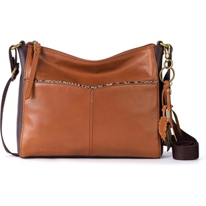 image:imageThe Sak Alameda Leather Crossbody Purse  Leather Womens Handbag for Everyday amp Travel  Cross Body Bag With ZipperTobacco Snake Block
