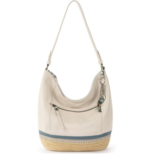 image:imageThe Sak Sequoia Leather Hobo Bag  Large Slouchy Shoulder Purse Zip PocketCoastal Block Espadrille