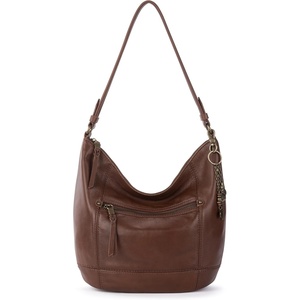 image:imageThe Sak Sequoia Leather Hobo Bag  Large Slouchy Shoulder Purse Zip PocketWhiskey