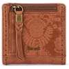 image:imageThe Sak Mira Small Leather Wallet  Womens Wallet Snap ClosureTobacco Floral Emboss