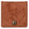 image:imageThe Sak Mira Small Leather Wallet  Womens Wallet Snap ClosureTobacco Floral Emboss