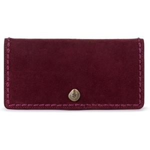image:imageThe Sak Mira Large Leather Wallet  Womens Wallet Snap ClosureBlack Cherry Suede